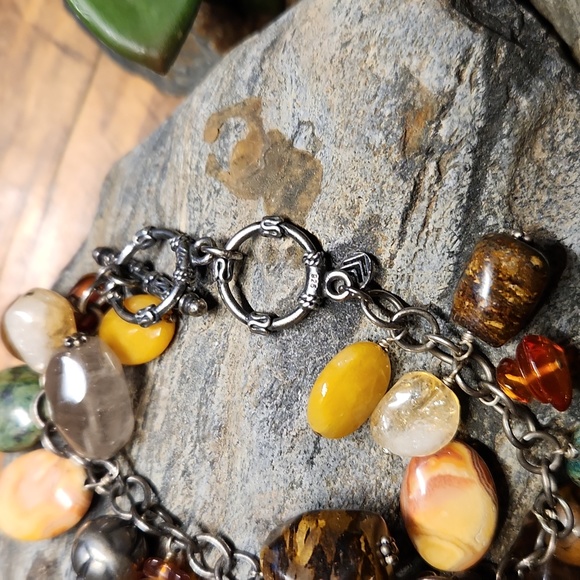 Silpada Sterling Silver Bracelet with Semi-Precious Stones - Picture 4 of 7